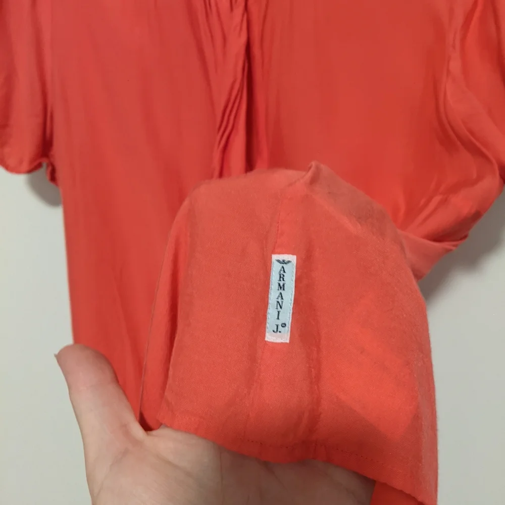Armani Jeans Top Coral Colour Size 10 - Picture 5 of 8